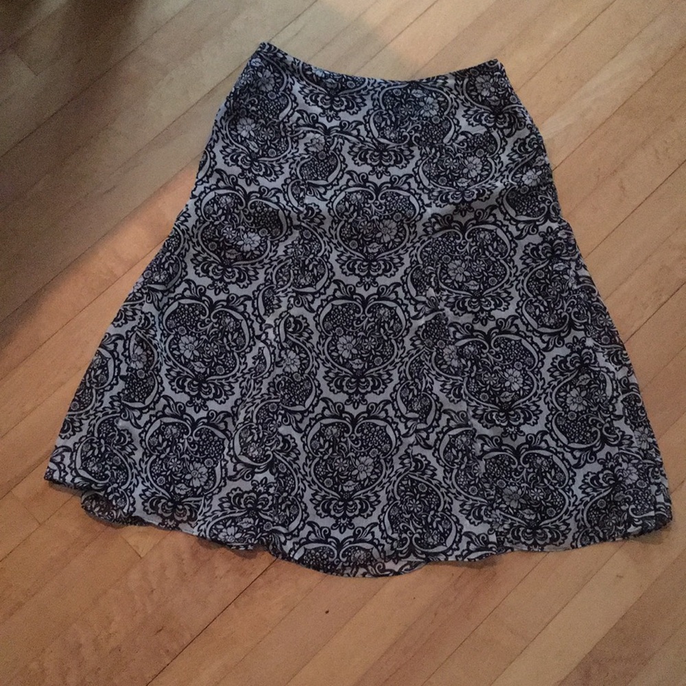 Black and white a-line skirt